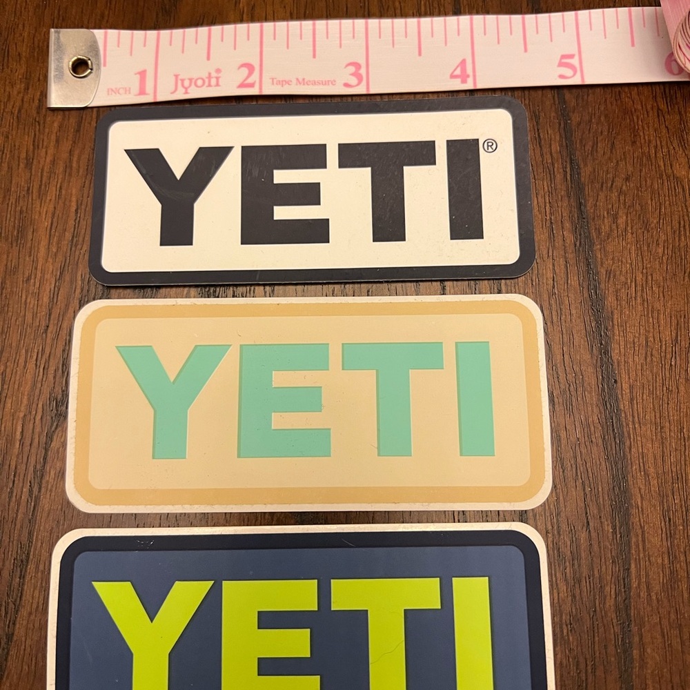 Set of Six Yeti Stickers